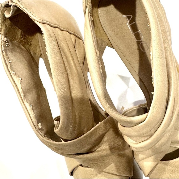 Aldo beige strappy open toe heels ❤️ - Picture 5 of 6